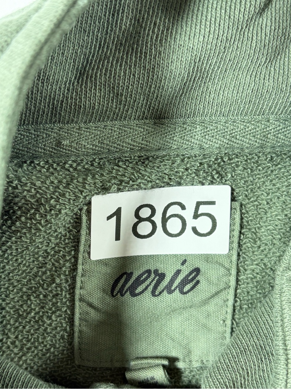 aerie Green Kangaroo Pocket Pullover Sweatshirt (XS) - Picture 6 of 8